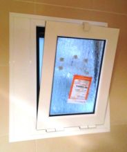 Ventana abatible con acople